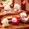 Micro-Paisagem Gato da Sorte Fofo de Ano Novo Boneca Decoração DIY Fofa Acessórios de Saco Surpresa Enfeites de Mesa para Carro