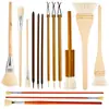 Venta al por mayor de fábrica alta calidad pincel de lana suave pintura s pluma relleno de color pincel pegamento vidrio cerámica pluma cabeza suave pincel de pintura