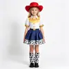 Jessie Meninas Conjunto de Fantasia Cosplay Toy Story Fantasia de Cowboy Ocidental Infantil para Halloween Roupa de Role-Playing Cosplay