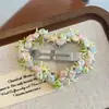 Pasador Rosa con Forma de Corazón para Primavera y Verano para Mujer, Pin Lateral con Flores, Pin Dulce Bb, Accesorio para el Cabello con Atmósfera Adulta