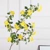 Flor de Albaricoque Grande Artificial Decorativa Muebles para el Hogar Flor de Pera Flor Artificial de Plástico Nuevo Estilo Chino Flor de Albaricoque Grande Artificial Flor Artificial de Boda