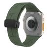 Adecuado para Apple Watch Ultra9876543210 Generación Se Hermes Hebilla Magnética Plegable Correa de Silicona