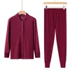 Ropa de Otoño y Pantalones para Mujeres de Mediana Edad y Mayores Cárdigan de Algodón Holgado Talla Grande Ropa Interior Térmica Básica para Papá Traje para Hombre para Mamá