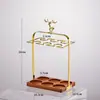 Copa de Vino Blanco de Lujo de Gama Alta Dispensador de Vino Copa con Soporte para Copa con Cabeza de Ciervo Creativo Estante de Vino para una Copa Soporte para Copa de Agua de Estilo Europeo Exquisito