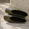 Zapatos Planos de Piel de Vaca de Boca Baja para Mujer, Nuevo Estilo Primavera Temprana, Piel Genuina por Dentro y por Fuera, Zapatos Bajos de Punta Redonda, Zapatos de Piel Completos de Tres Colores