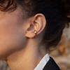 Estilo ins europeo y americano Clip para la oreja con diseño irregular de gota de agua Nuevo diseño de nicho de moda Sentido avanzado Moda Combinable Clip para la oreja