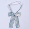 Camisa de Nudo Corbata Estudiante Lazo Uniforme JK Japonés Cuello de Helado azul claro Cuello de Vestido Flor Todo Fósforo Genuino