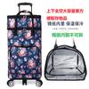 Carrito de compras de gran capacidad con ruedas giratorias silenciosas plegables, impermeable y resistente al desgaste, carrito de compras portátil para supermercado, personalizable