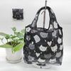 Bolsa de Compras Plegable Nueva Supermercado Transfronteriza Bolsa Tote Portátil de Tela Floral Bolsa Tote de Compras de Supermercado Bolsa de Comestibles