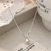 Exquisito Collar de Perlas de Imitación para Mujer, Dulce y Versátil, Cadena de Clavícula Moderna y Elegante, Collar con Diseño Nicho Estilo Ins
