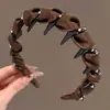 Faixa de cabelo antiderrapante com dentes estilo francês para mulheres, adequada para maquiagem e lavar o rosto, uso diário, presilha alta para cabelo, acessório de cabelo