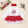 Vestido Harper de Manga Longa Estampado Ponto Vermelho para Bebê Novo de Natal Transfronteiriço Vestido de Fio Fábrica Outlet
