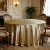 Toalha de Mesa Hotel Restaurante Banquete Mesa Redonda Grande Toalha de Mesa Redonda Cor Sólida Cetim Toalha de Mesa de Evento de Luxo Tecido