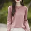 Primera línea listo para usar capa base suéter rojo mujer estilo otoño e invierno talla grande ropa de mujer top cuello redondo tejido capa base mujer