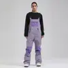 Calça de Esqui Nova de Inverno com Alça Feminina à Prova de Vento Impermeável Quente Profissional Snowboard Comércio Exterior Esportes ao Ar Livre Calça de Neve