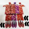 Tela, Seda y Satén, Ropa, Zapatos, Calcetines y Sombreros para el Inframundo, un Juego Completo de Ropa de Algodón, Ofrendas de Papel para el Festival de la Undécima Ropa Fría