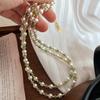 Muy Recomendado Nuevo Estilo Chino Fresco y Retro Perla Shijia Aventurina Natural Contraste de Color Collar de Perlas Cadena Clavicular Cadena para el Cuello