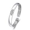 Pulsera de moda 2023, nueva, abierta, retro, antigua, pulsera de loto, Sutra del corazón de loto, joyería para mujer al por mayor