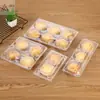 Caja para Tartaleta de Huevo Caja de Embalaje para Hornear Bolsa de Plástico Transparente con Dibujos Caja de Embalaje para Llevar Pastel 1 2 3 468910 Piezas