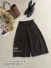 Nova coleção de outono: Calça cropped de microfibra stretch estilo europeu Thirteen Rows de Guangzhou, criando um look estiloso e descontraído, 20777