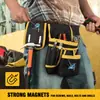 Bolsa de Cintura Amarela de Lona Transfronteiriça Bolsa para Ferramentas de Eletricista e Marcenaria Bolsa de Armazenamento Bolsa Suspensa Multifuncional com Cinto Pode Ser Rotulada