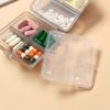Caja de Pastillas Creativa Portátil de Seis Compartimentos Simple Mini Caja para Subempaque de Medicamentos Caja de Almacenamiento de Medicamentos Plegable Portátil de Doble Capa