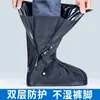 Cubrezapatos Impermeables para Lluvia, Antideslizantes para Exteriores para Hombre, de Caña Alta, Engrosados, Resistentes al Desgaste, Zapatos de Agua, Botas de Lluvia para Ciclismo en Días Lluviosos, Impermeables y Antideslizantes
