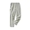 Pantalones Casuales de Hilo de Hielo Transpirable para Hombre, Rectos Holgados con Cordón, Delgados de Secado Rápido, Caída Elegante, Tendencia 2026