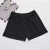 S065 Pantalones Cortos de Seguridad Elásticos de Cintura Acanalada de Seda de Hielo para Mujer con Adorno de Encaje, Longitud Tres Cuartos, Alta Elasticidad, Anti-Exposición, Estilo Delgado