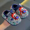 Armazém Jieyang - Pantufas Infantis de Algodão Panda, Pantufas Fofas de Inverno para Bebês, Meninos e Meninas, Pelúcia, Quentes, com Solado Grosso e Antiderrapante para Uso Interno