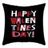 Funda de Almohada Nueva para San Valentín Transfronteriza de Amazon, Cojín para Sofá de Sala de Estar, Funda de Almohada Estampada de Lino para Decoración del Hogar