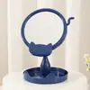 Espelho de Maquiagem Rotativo Gato Desenho Animado Espelho de Mesa Unilateral com Suporte de Base Espelho Princesa Beleza Fábrica Atacado