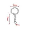 Llavero de Acero Inoxidable, Colgante de Llavero Engrosado y Endurecido, Accesorios para Llaveros DIY Hechos a Mano