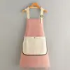 Delantales Rayados de Algodón y Lino al por Mayor desde el Fabricante, Delantales Domésticos Transpirables de Moda para Uso en Restaurante y Cocina, Delantales Antimanchas de Exportación