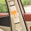 Almohadilla de hombro para cinturón de seguridad de coche con dibujos animados, bonita funda protectora antitensión para niños, ajustador, suministros de decoración interior de coche