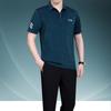 Novo Conjunto Esportivo Casual de Verão 2021 para Homens de Meia-Idade e Idosos, Calça de Seda Gelada de Manga Curta para o Papai