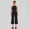 Conjunto de ropa de yoga transfronterizo, conjunto de chaleco deportivo de secado rápido, pantalones rectos holgados de cintura alta para adelgazar, conjunto para correr y fitness