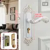 Cerradura de Puerta de Dormitorio Estilo Europeo Cerradura de Puerta Interior Sin Taladro Cerradura de Puerta Doméstica Puerta de Madera Manija de Puerta Universal Reemplazo de Cerradura de Puerta Vieja