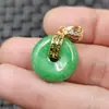 Jade verde seco hebilla de jade colgante de jade hebilla de jade esmeralda colgante pulsera collar pendientes pasador colgante de jade venta al por mayor