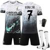 2425 Real Madrid Edición Especial Dragón Azul Patrón de Dragón Blanco Traje de Fútbol No.9 Mbappe 5 Bellingham 7 Vinicus