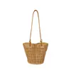 Bolsa de Playa Calada de Verano 2026 Bolso Tejido Bolso Cesta de Nicho Bolso de Mano para Vacaciones en la Costa Bolso de Hombro Casual