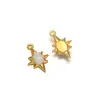 Colgante de Acero Inoxidable y Piedra Natural, Colgante Dorado de Calabaza de Ocho Puntas, Collar, Pendientes, Accesorios de Joyería Estilo Europeo y Americano DIY