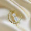 Broche novo estilo feminino senso de alta qualidade nicho broche atacado pino de alta qualidade temperamento fixo roupas terno joia pérola
