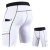 Pantalones Cortos Deportivos de Seda para Hombre, Verano, Alta Elasticidad, Secado Rápido, Mallas de Entrenamiento para Correr Fitness, Pantalones de Cinco Puntos