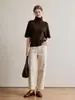 Outono Novo Estilo Casual Temperamento Preguiçoso Gola Alta Manga Morcego Estilo Capa Top de Tricô Solto Feminino