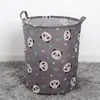 Cesta de Lavandería Grande de Tela Transfronteriza Cubo de Almacenamiento de Juguetes Cesta de Lavandería de Algodón y Lino Cesta de Almacenamiento Plegable Impermeable