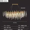 Lustre de Cristal de Luxo Leve Estilo Francês para Sala de Estar Lâmpada de Cristal para Quarto de Vila Lâmpada Criativa de Alumínio com Galhos para Sala de Jantar e Hall Lustre de Galhos de Uva