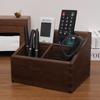 Caja de almacenamiento de nogal negro, mesa de centro para sala de estar, caja de almacenamiento para control remoto, caja de madera maciza para escritorio, caja de acabado cosmético