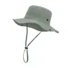 Sombrero de Pescador de Color Puro de Secado Rápido Four Seasons, Un Sombrero Dos Formas de Usar, Sombrero para el Sol para Hombres y Mujeres, Delgado para Exteriores, Sombrero de Montañismo Estilo Vaquero Occidental