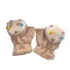 Luvas de Pelúcia Dachshund de Bolinhas Inverno com Tampa Dobrável Luvas Quentes para Escrever Estudante à Prova de Frio Ciclismo Luvas de Algodão